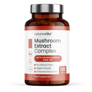 Mushroom Extract Complex with Ashwagandha NaturesVits MushroomExtractHeroImage