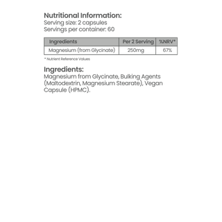 Magnesium Glycinate NaturesVits infomagnesium