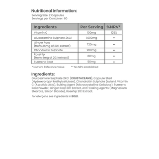 Glucosamine Chondroitin Complex NaturesVits infopreviewGlucosamine