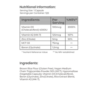 Vitamin D3 and K2, Zinc, Boron and MCT Oil NaturesVits infopreview_D3K2
