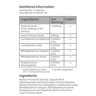Psyllium Husk + Probiotics Complex NaturesVits infopreview_Psyllium_Husk